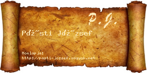Pásti József névjegykártya
